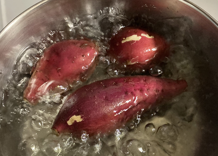 茹でる・蒸し器で激しく蒸す調理をしてしまった