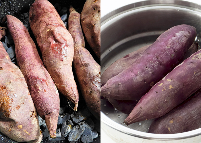 ふかし芋と焼き芋の違いとは？さつまいもを甘く美味しく食べるならどっち？焼き芋と蒸かし芋の調理方法やカロリー、糖質、栄養価を比較！ダイエット向きは？