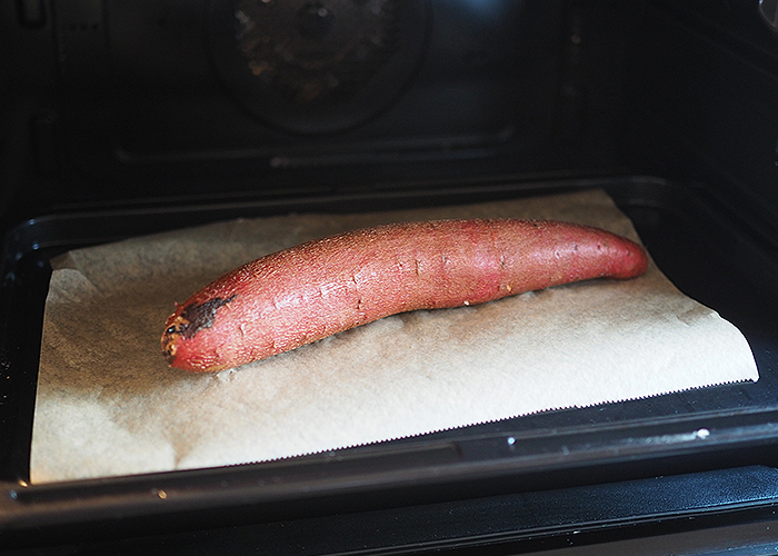 低糖質高タンパク質のスイートポテトレシピ-焼き芋を作る