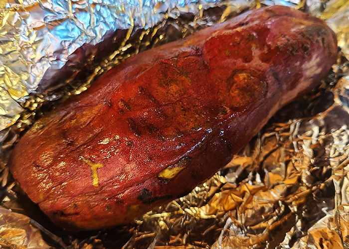 さつまいも保存・貯蔵後に焼き芋へ-蜜で溢れた紅はるか