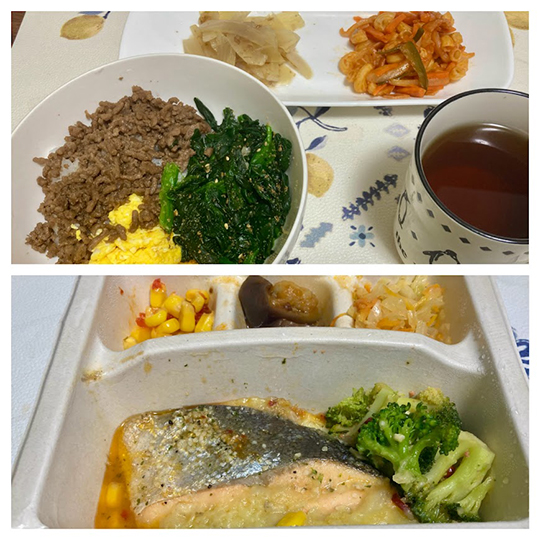 「畑のサプリ.hel」を飲み始めて21日目（2カ月目）の食事