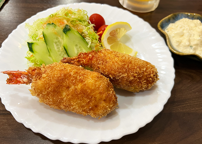 おすすめ料理①まんまるエビフライ