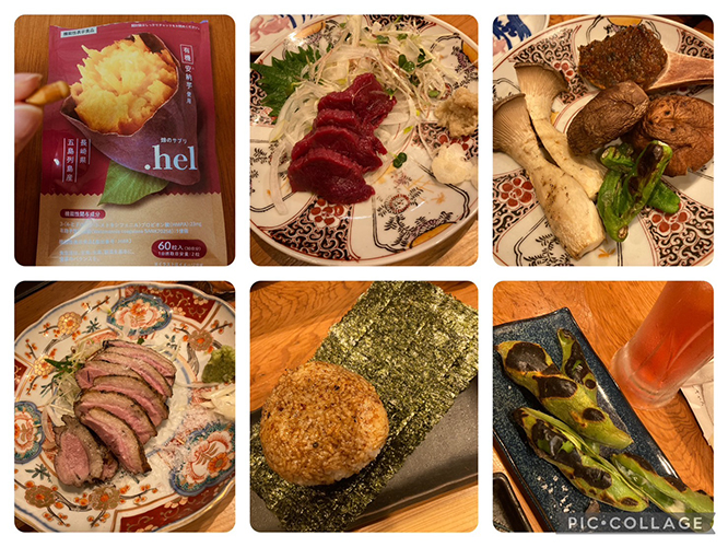居酒屋でも鰹のたたきや馬刺し、焼き鳥などタンパク質中心のメニューをチョイス