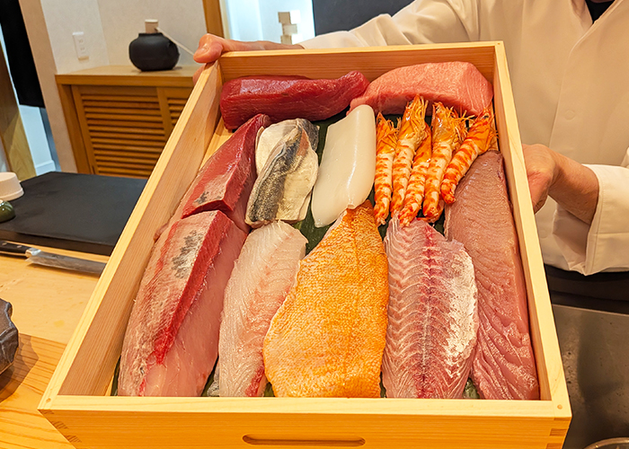 「本日のお魚のラインナップ」のお披露目