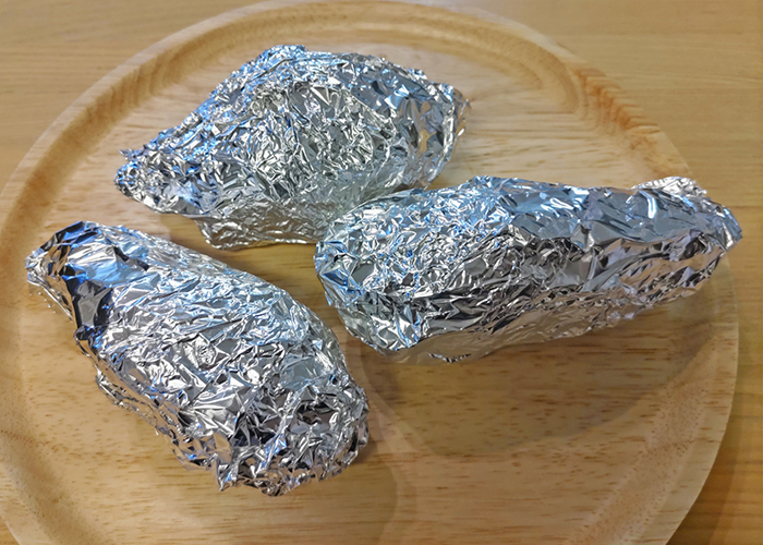 ステップ2 アルミホイルでふんわり包む