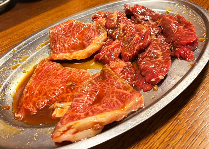 焼肉喜楽 ミスジとハラミ