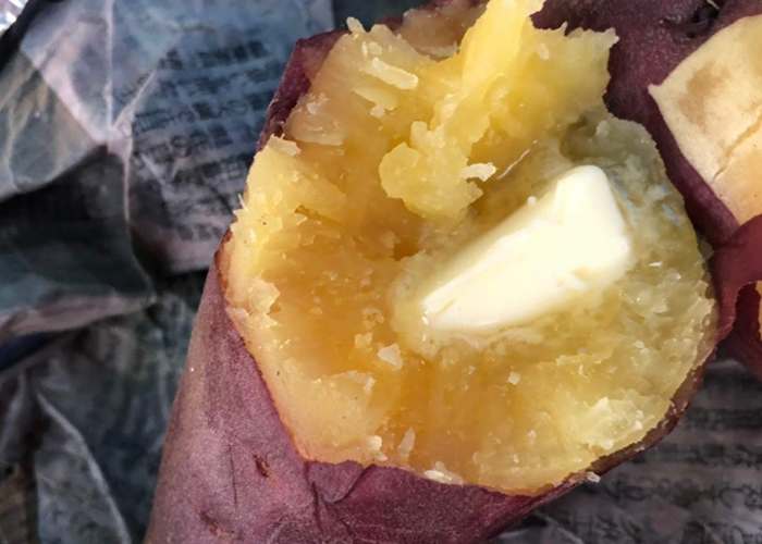 レンジでさつまいもバター