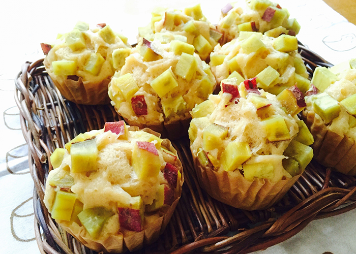 レンジで簡単蒸しパン