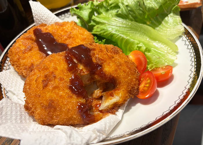 五島の老舗焼き鳥店　鳥羽のサイドメニュー　コロッケ