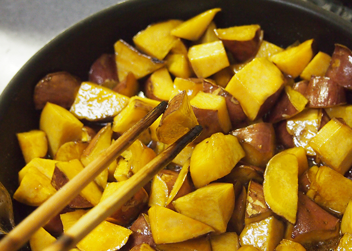 カリッと食感がたまらない シルクスイートの大学芋