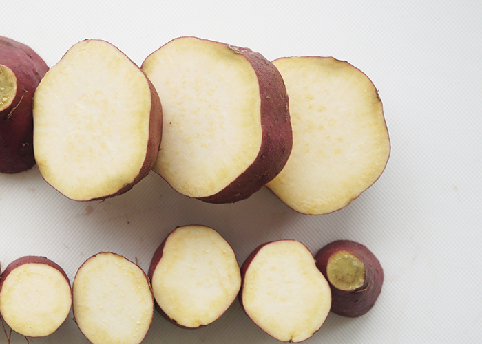 紅あずまの定番の輪切りは厚みが命