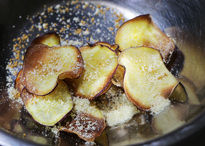 ご家庭で作るさつまいもチップス シュガーバター