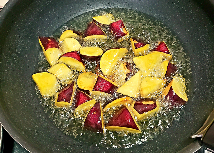 油でコーティングして効果を高める