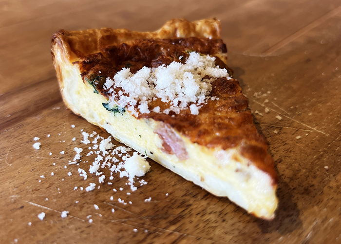 さつまいもとベーコンのキッシュ風