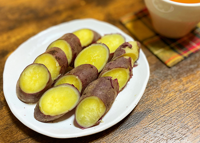 さつまいもを寝る前の夜食として食べる(注意)