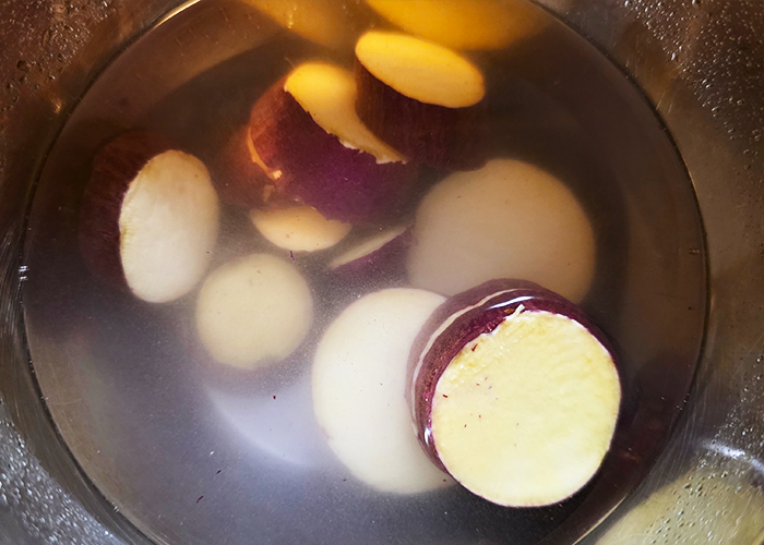 アク抜きをする