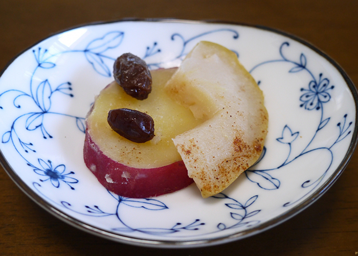 朝食におすすめ さつまいもとリンゴの重ね煮