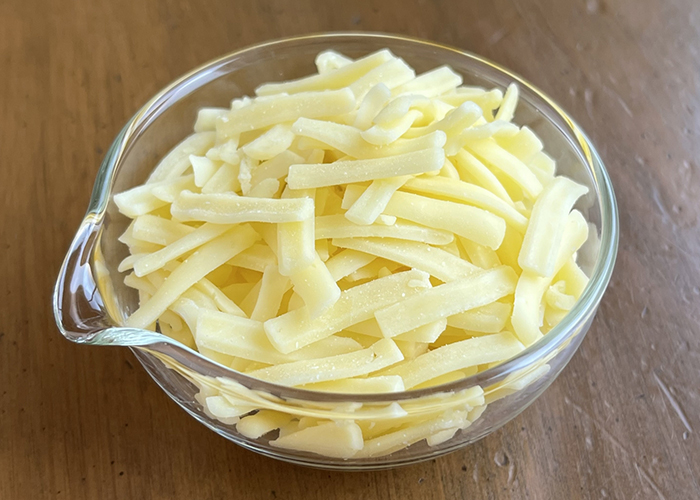 チーズを乗せて塩気と甘みのハーモニー