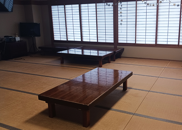 さつまいもカフェの広い座敷